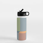 Linear Bauhaus Pattern 1 Water Bottle Gallery Image 1