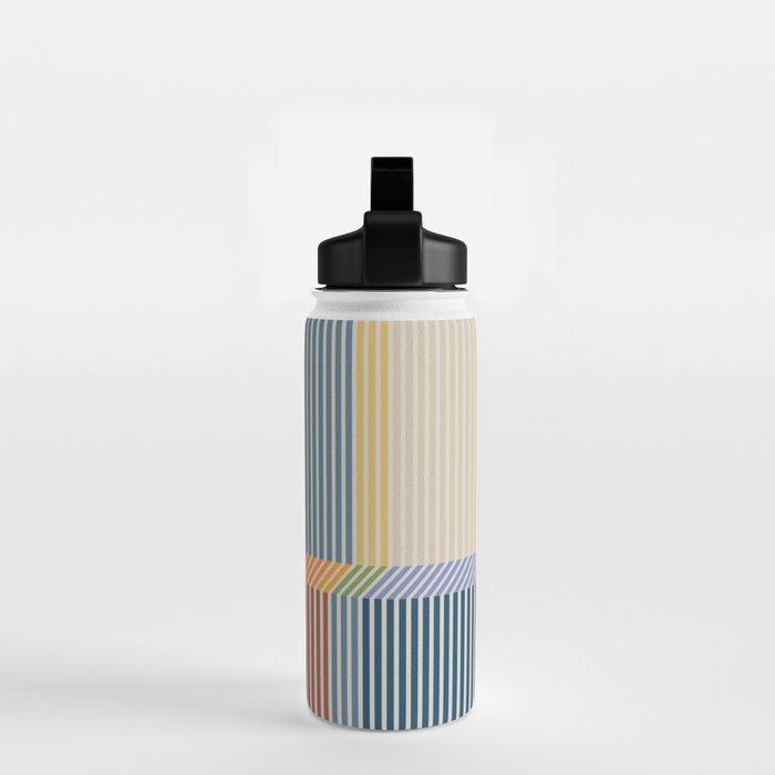 Linear Bauhaus Pattern 1 Water Bottle Gallery Image 2