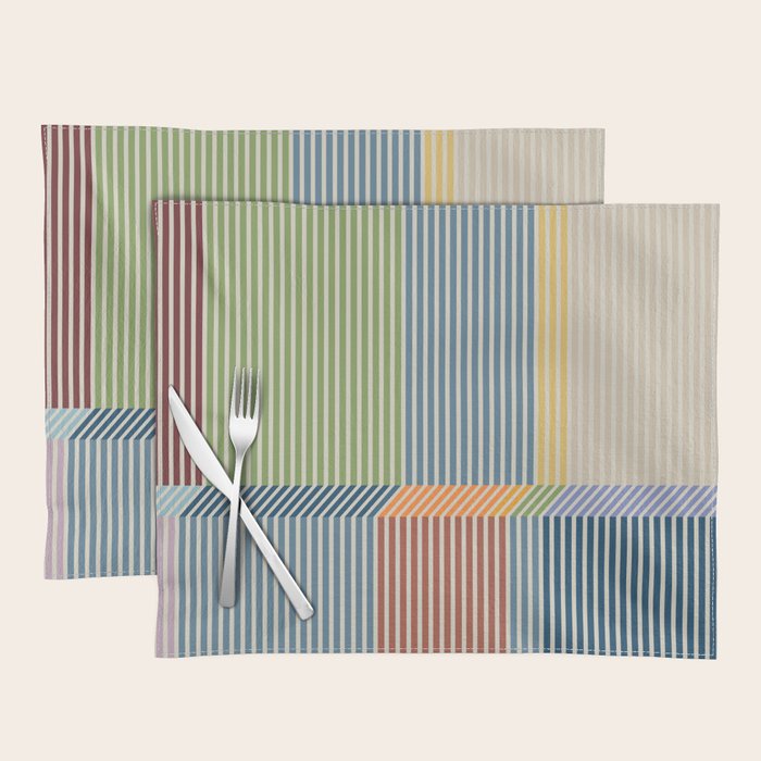 Linear Bauhaus Pattern 1 Placemat Gallery Image 1