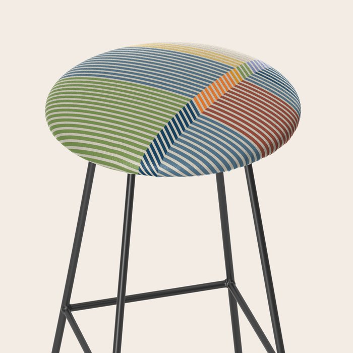 Linear Bauhaus Pattern 1 Stool Gallery Image 2