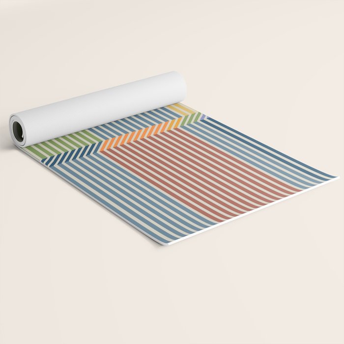 Linear Bauhaus Pattern 1 Yoga Mat Gallery Image 2