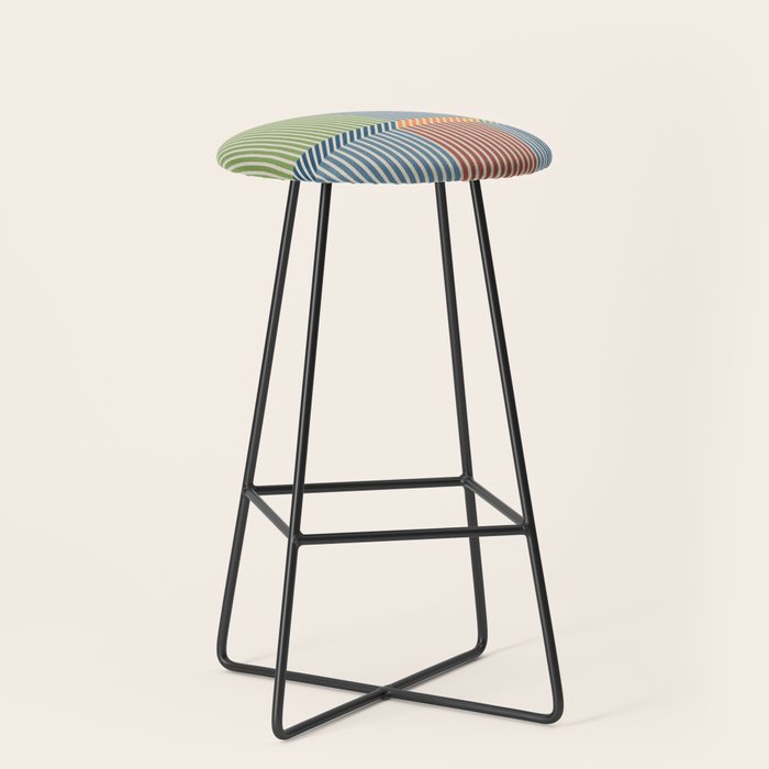 Linear Bauhaus Pattern 1 Stool Gallery Image 1