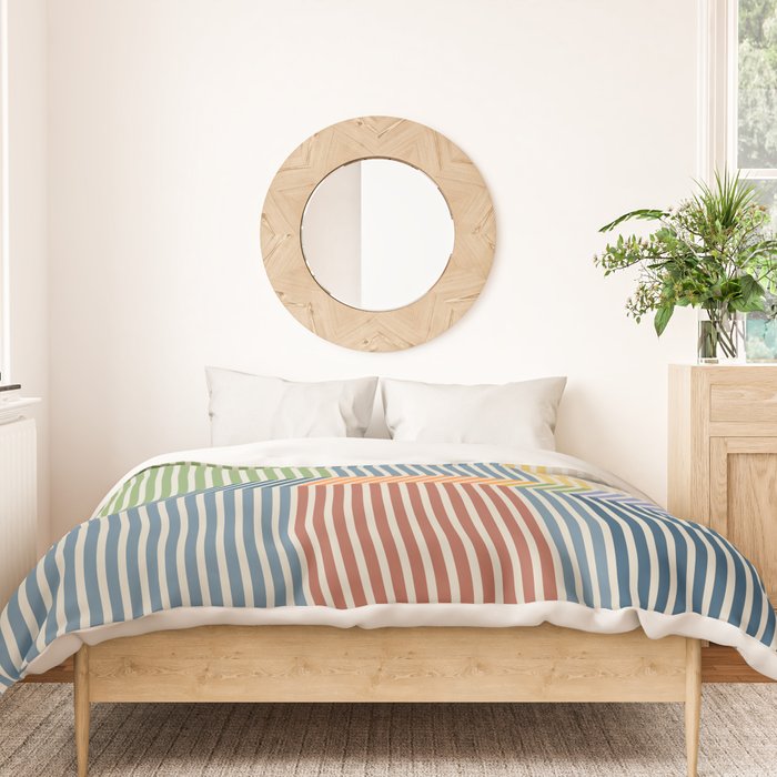 Linear Bauhaus Pattern 1 Duvet Cover Gallery Image 3