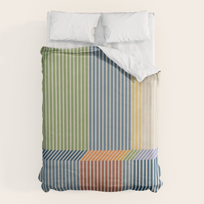 Linear Bauhaus Pattern 1 Duvet Cover Gallery Image 6