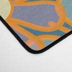 Retro Garden Flowers Vintage 60s 70s Aesthetic Blue Floral Pattern Desk Mat Gallery Image 4
