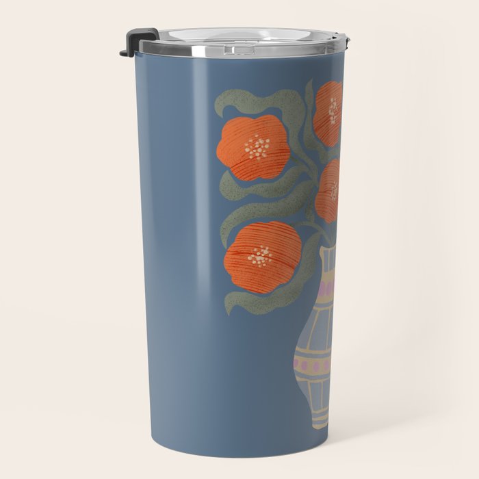Flowers In A Vase Travel Mug Gallery Image 3