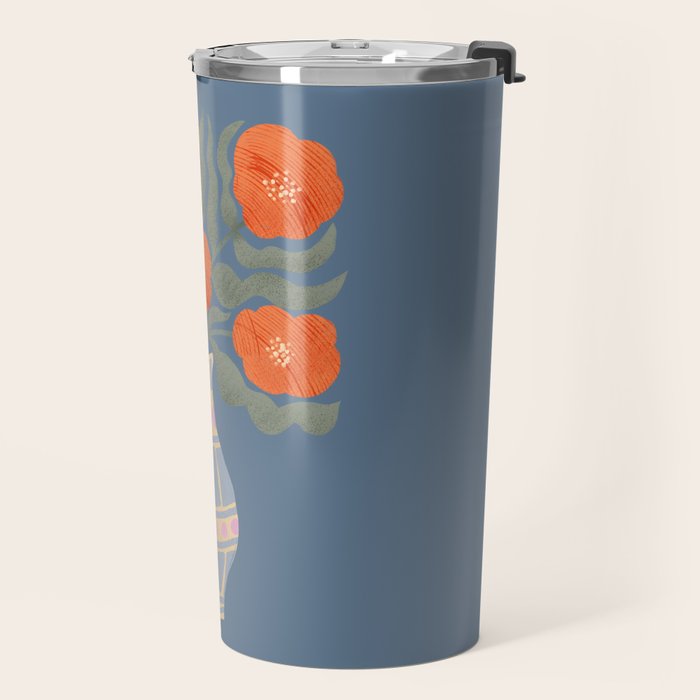Flowers In A Vase Travel Mug Gallery Image 2