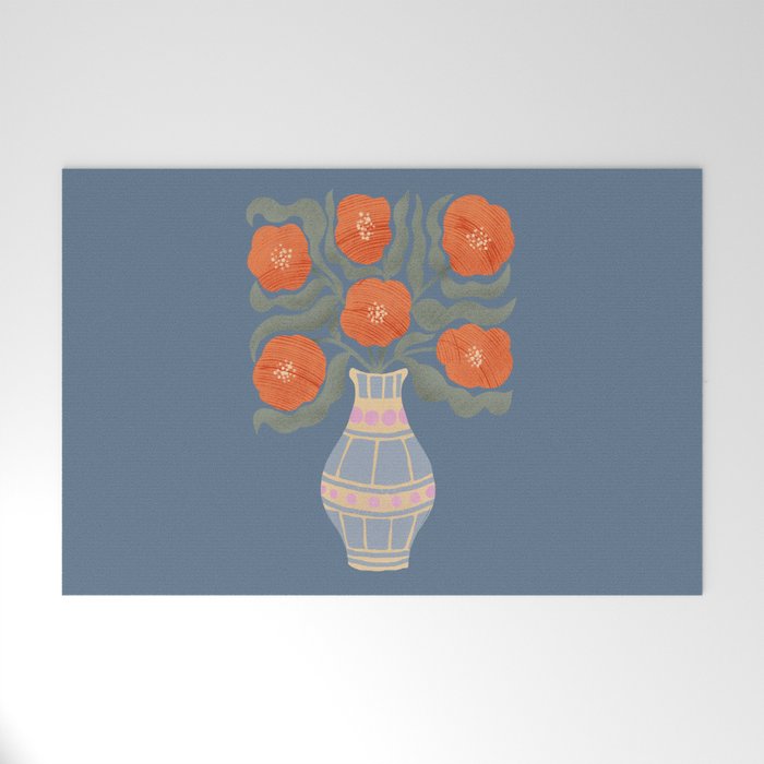 Flowers In A Vase Welcome Mat Gallery Image 1