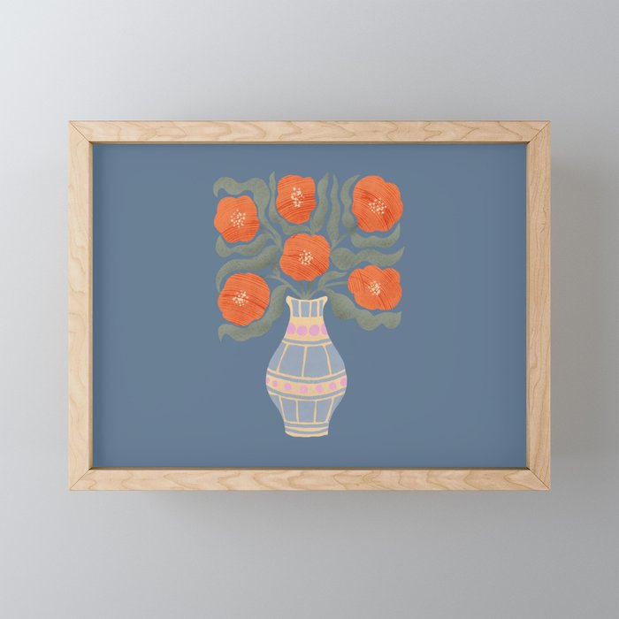 Flowers In A Vase Mini Art Print Gallery Image 1