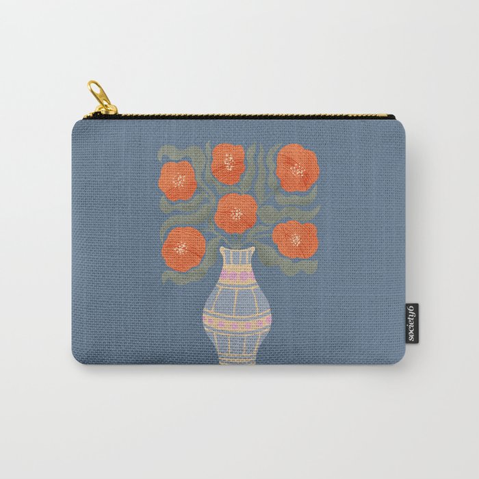 Flowers In A Vase Carry All Pouch Gallery Image 1