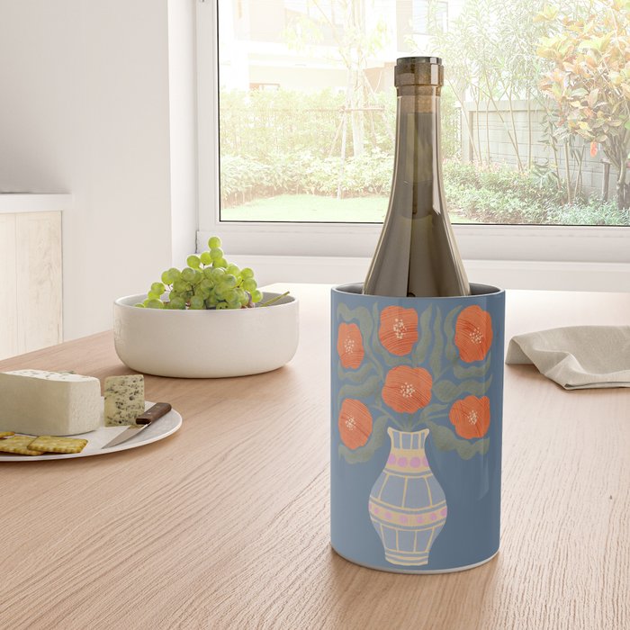 Flowers In A Vase Wine Chiller Gallery Image 4