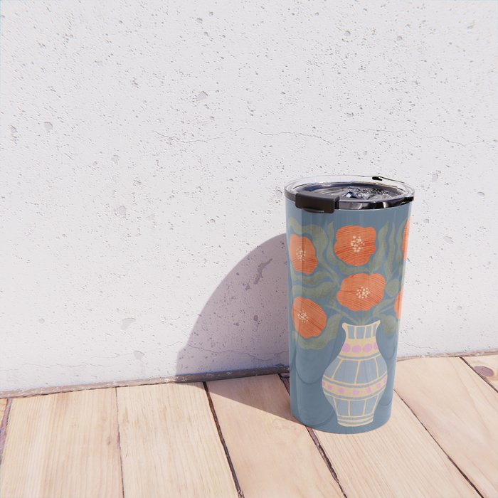 Flowers In A Vase Travel Mug Gallery Image 4