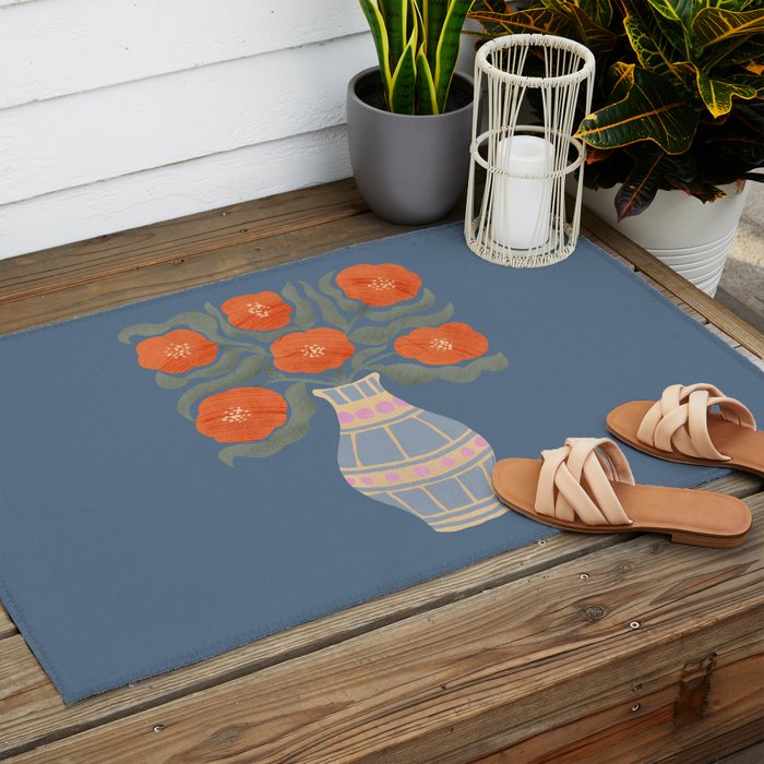 Flowers In A Vase Outdoor Rug Gallery Image 2