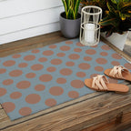 Polka Dots Variable Pattern 4 Inspired by PANTONE 17 1230 Color of the Year Mocha Mousse Outdoor Rug Gallery Image 2