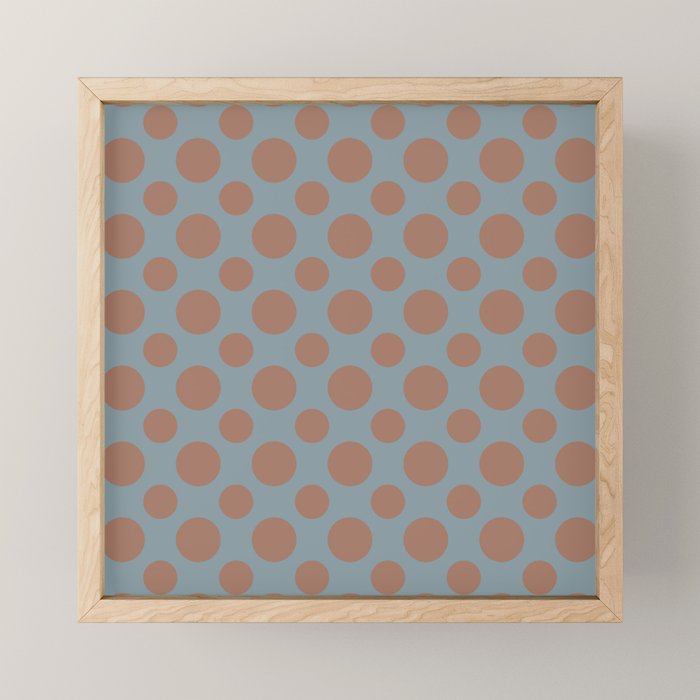 Polka Dots Variable Pattern 4 Inspired by PANTONE 17 1230 Color of the Year Mocha Mousse Mini Art Print Gallery Image 1