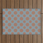 Polka Dots Variable Pattern 4 Inspired by PANTONE 17 1230 Color of the Year Mocha Mousse Outdoor Rug Gallery Image 1