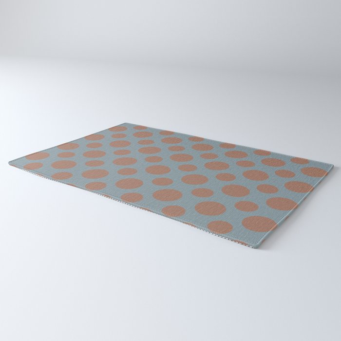 Polka Dots Variable Pattern 4 Inspired by PANTONE 17 1230 Color of the Year Mocha Mousse Rug Gallery Image 3