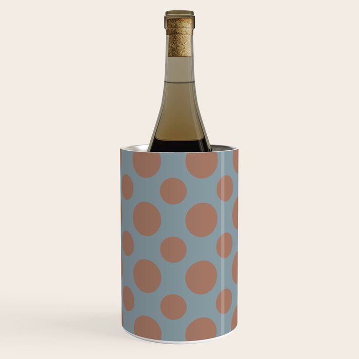 Polka Dots Variable Pattern 4 Inspired by PANTONE 17 1230 Color of the Year Mocha Mousse Wine Chiller Gallery Image 3