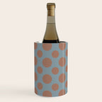 Polka Dots Variable Pattern 4 Inspired by PANTONE 17 1230 Color of the Year Mocha Mousse Wine Chiller Gallery Image 2