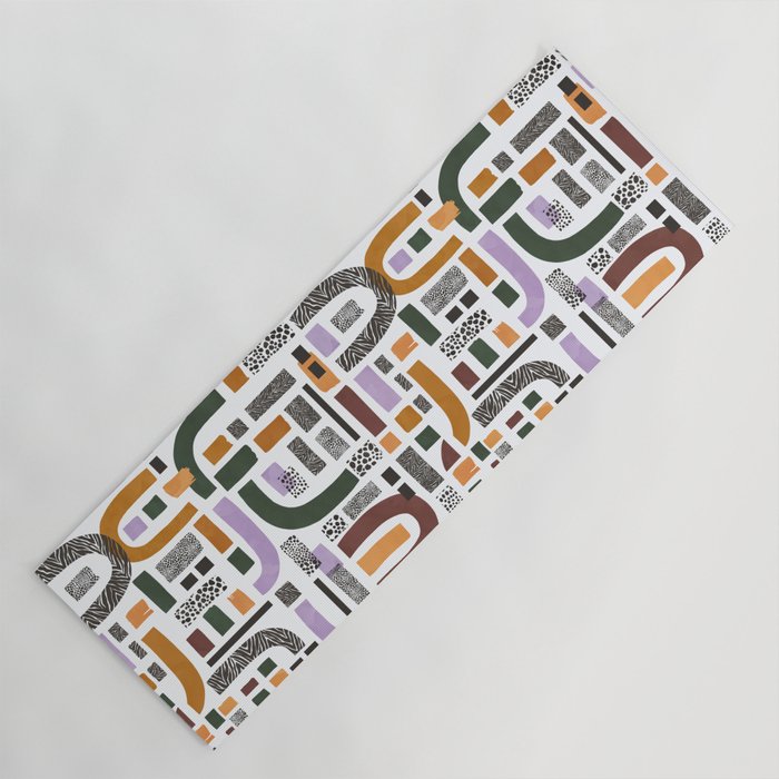 Shapes and animal print C Yoga Mat Gallery Image 1