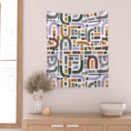 Shapes and animal print C Wall Tapestry Gallery Image 2