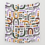 Shapes and animal print C Wall Tapestry Gallery Image 4