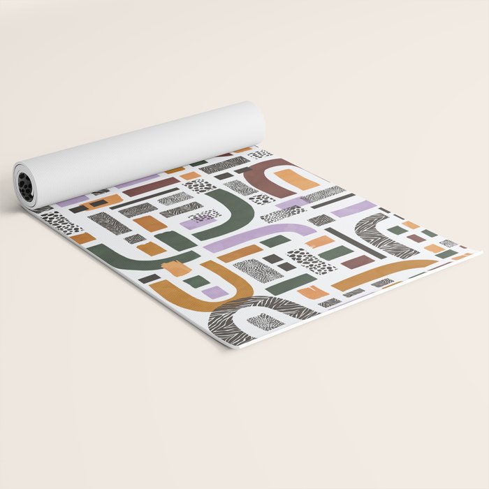 Shapes and animal print C Yoga Mat Gallery Image 2