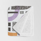 Shapes and animal print C Throw Blanket Gallery Image 3