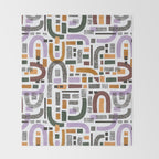 Shapes and animal print C Throw Blanket Gallery Image 2
