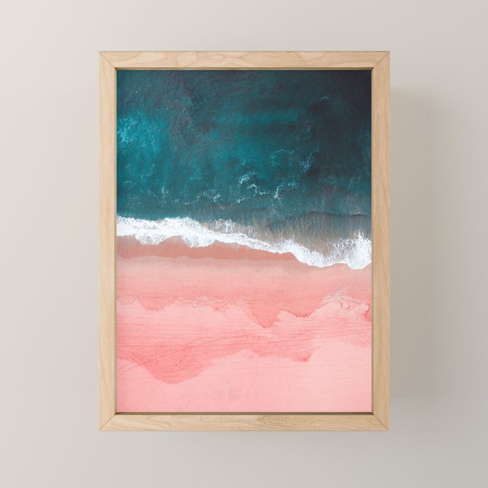 Turquoise Sea Pastel Beach III Mini Art Print Gallery Image 1