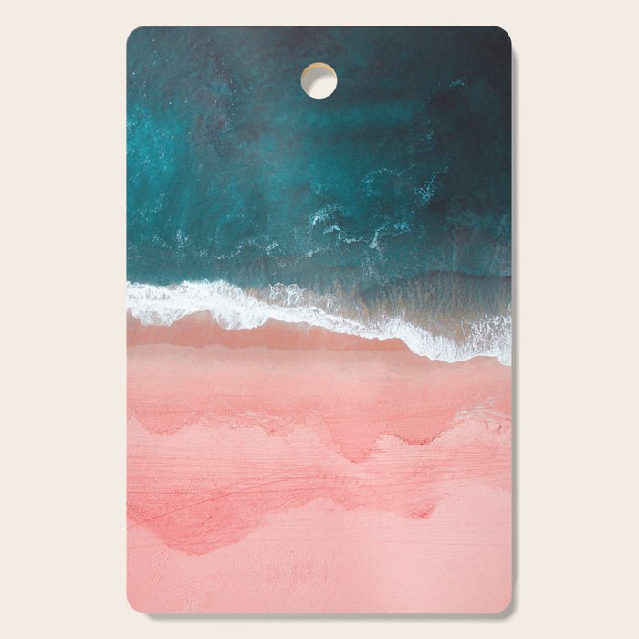 Turquoise Sea Pastel Beach III Cutting Board Gallery Image 1