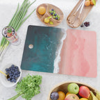 Turquoise Sea Pastel Beach III Cutting Board Gallery Image 2