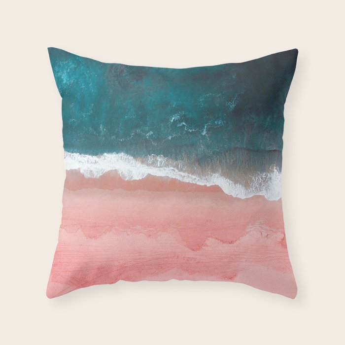 Turquoise Sea Pastel Beach III Throw Pillow Gallery Image 6