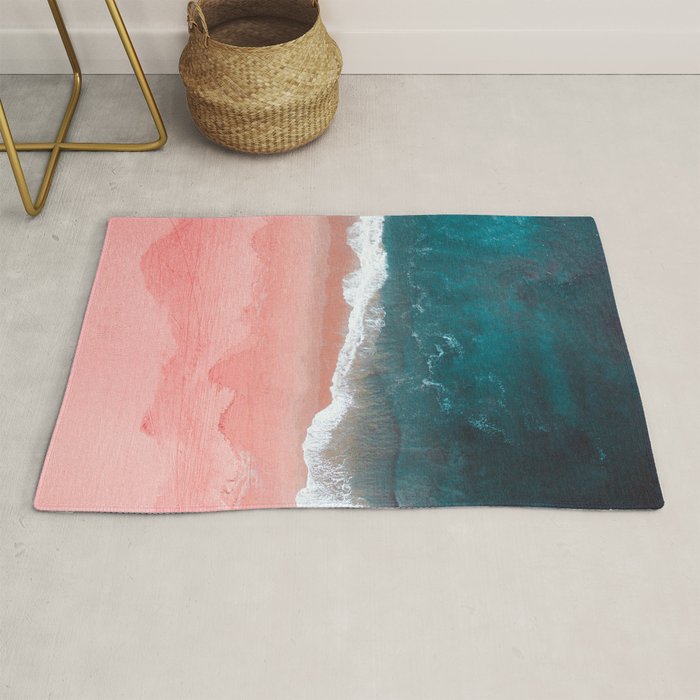 Turquoise Sea Pastel Beach III Rug Gallery Image 1