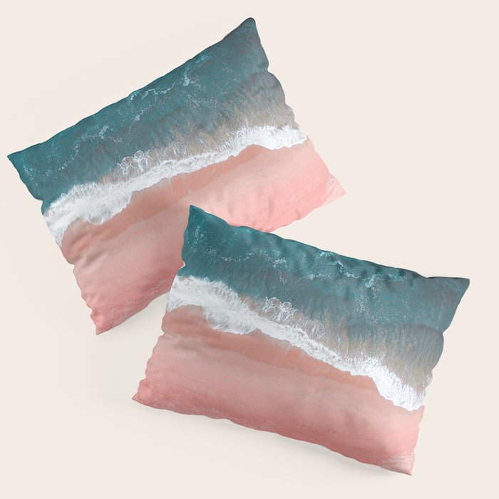 Turquoise Sea Pastel Beach III Pillow Sham Gallery Image 3