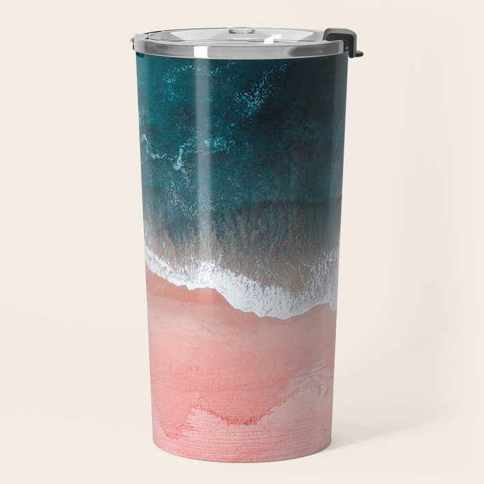 Turquoise Sea Pastel Beach III Travel Mug Gallery Image 2