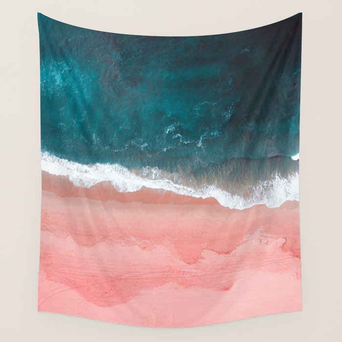 Turquoise Sea Pastel Beach III Wall Tapestry Gallery Image 4