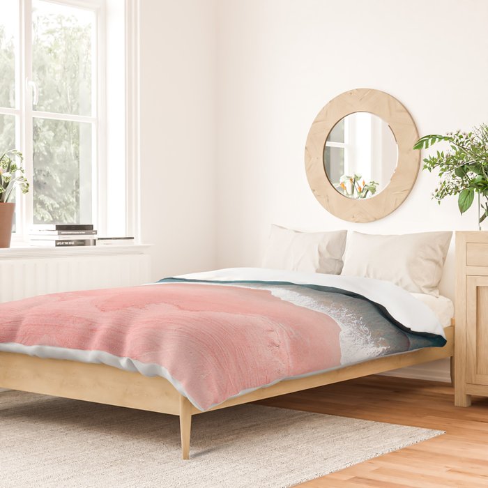 Turquoise Sea Pastel Beach III Duvet Cover Gallery Image 2