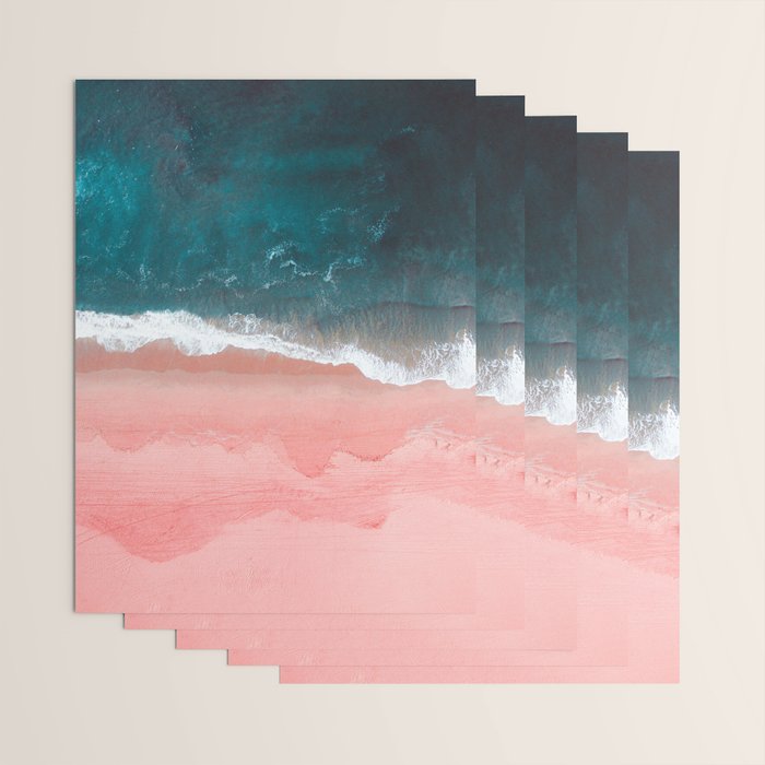 Turquoise Sea Pastel Beach III Wrapping Paper Gallery Image 3