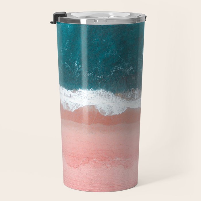 Turquoise Sea Pastel Beach III Travel Mug Gallery Image 3