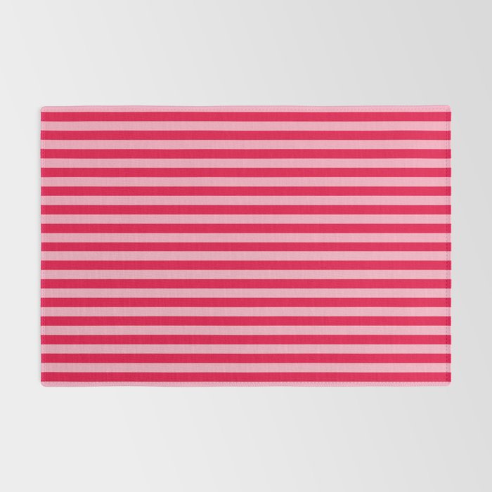 Retro, Beach, Colorful Stripes, Pink and Red Rug Gallery Image 2