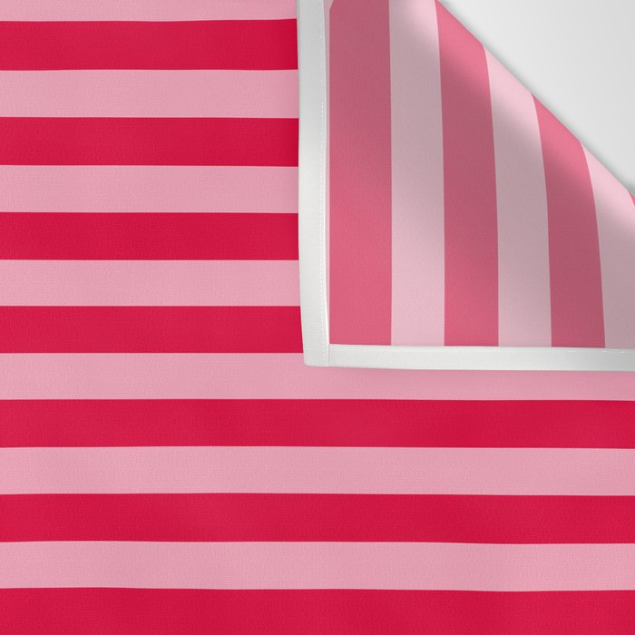 Retro, Beach, Colorful Stripes, Pink and Red Wall Tapestry Gallery Image 3
