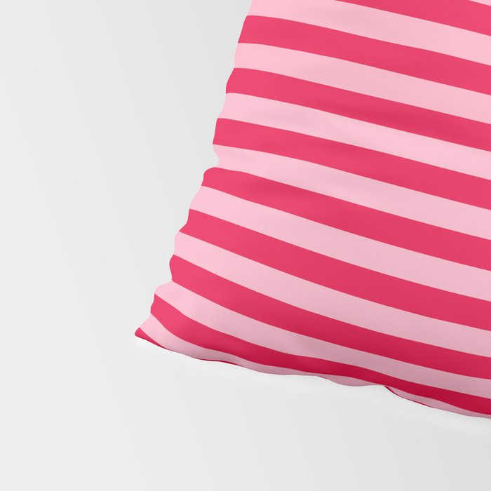 Retro, Beach, Colorful Stripes, Pink and Red Pillow Sham Gallery Image 4