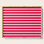 Retro, Beach, Colorful Stripes, Pink and Red Serving Tray Gallery Image 1
