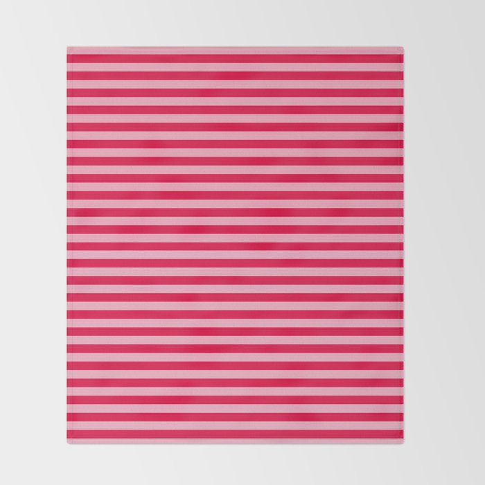 Retro, Beach, Colorful Stripes, Pink and Red Throw Blanket Gallery Image 2