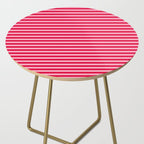 Retro, Beach, Colorful Stripes, Pink and Red Side Table Gallery Image 2