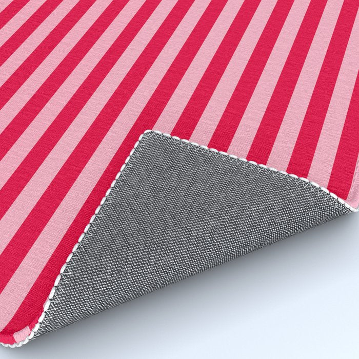 Retro, Beach, Colorful Stripes, Pink and Red Rug Gallery Image 4