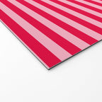 Retro, Beach, Colorful Stripes, Pink and Red Welcome Mat Gallery Image 2