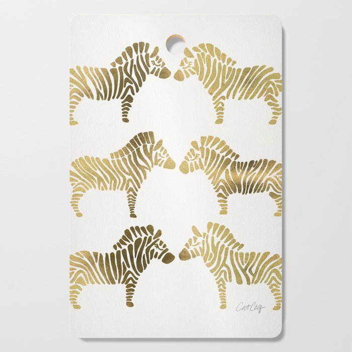 Golden Zebras Cutting Board Gallery Image 1