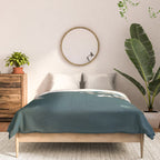 Chinoiserie Teal Magnolia Blossom Bird Garden Comforter Gallery Image 3